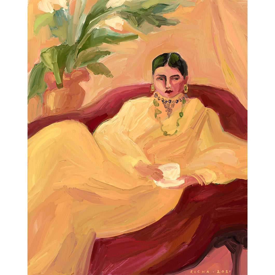 Tea on the Red Sofa